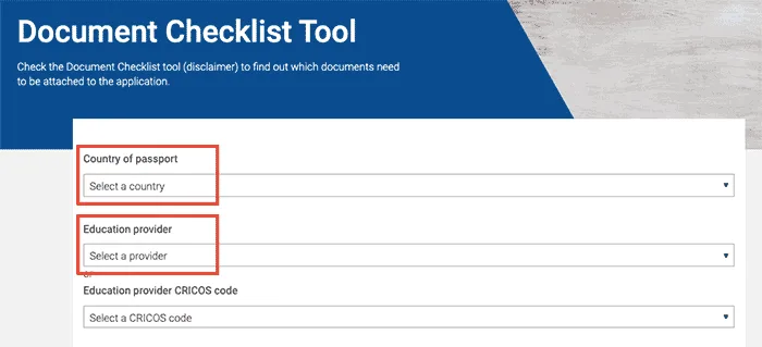 Solvencia Económica Australia -Document Checklist Tool