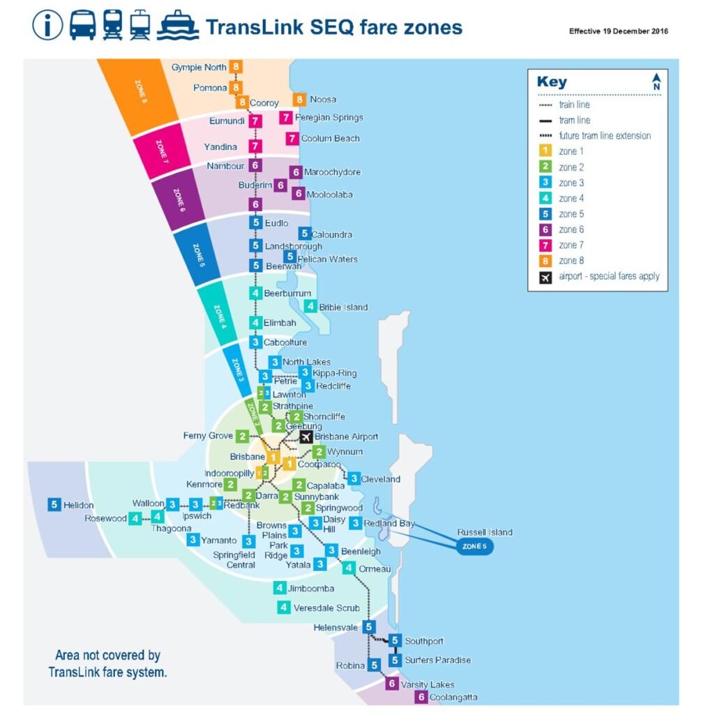 Cuánto cuesta vivir en Brisbane, Australia - Transporte Translink
