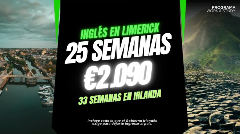 Curso de Ingles en Limerick - 25 semanas - Work & Study